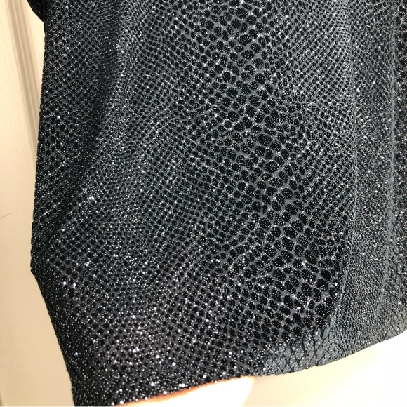 Ellen Tracy Women’s Metallic Velvet Dots Black Tank Top style M7C37972R  XL - Picture 2 of 7